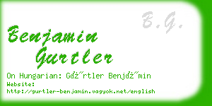 benjamin gurtler business card